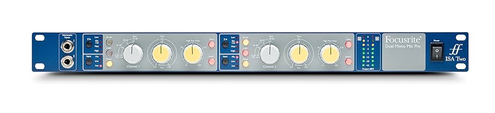 Focusrite ISA Two マイクプリアンプ Dual Mono Focusrite Pro ISA TWO Dual Mono Microphone / Instrument